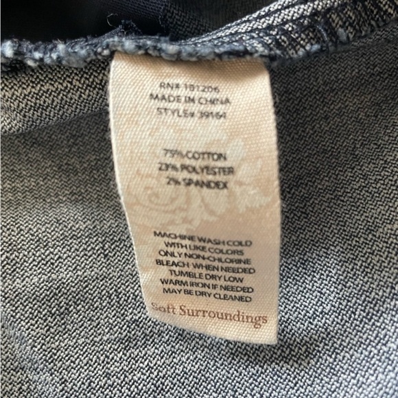 Soft Surroundings Women’s Pull On Jeans with Tummy Control Size Lp - Picture 7 of 8